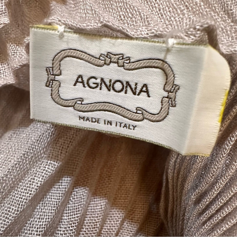 AGNONA Pleated Scarf with Flaws(b2)